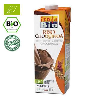 Bautura vegetala din orez, quinoa si cacao Isola Bio, 1L, AbaFoods