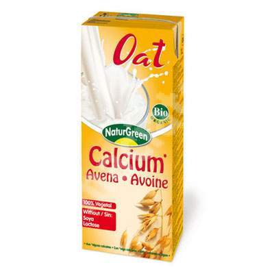 Bautura vegetala, din ovaz cu calciu marin, 200 ml, Naturgreen