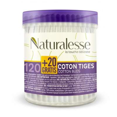 Betisoare cosmetice, 120+20 buati, Naturalesse