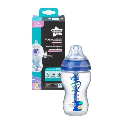 Biberon anticolici +3 luni cu senzor de temperatura, 340 ml, Tommee Tippee