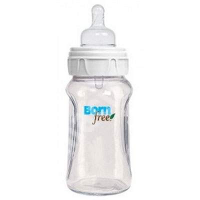 Biberon din stica termorezistenta ActiveFlow, 260 ml, 46136, Born Free