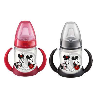 Biberon PP cu toarte si adaptor din silicon Disney, +6 luni, 150 ml, 743.454, Nuk