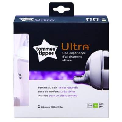 Biberon PP Ultra Alb, 42420276, 2x260ml, Tommee Tippee