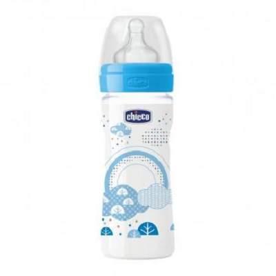 Biberon WellBeing PP, colorat, 250 ml, 2062320, Chicco