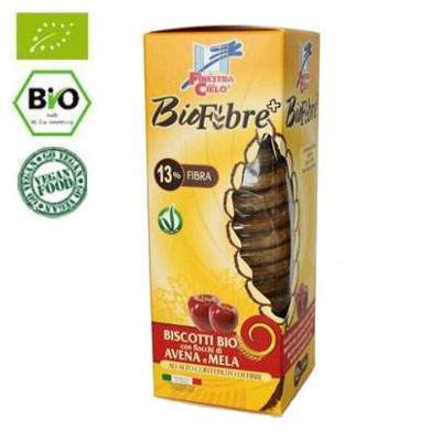 Biscuiti Bio cu ovaz si mere, 210 g, La Finestra Sul Cielo