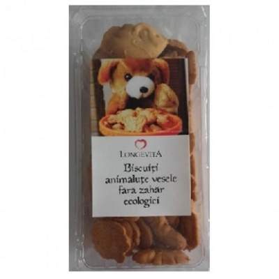 Biscuiti fara zahar Bio Animalute, 140 g, Longevita