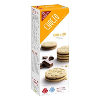 Biscuiti cu crema de cacao 3Pauly, 120 g, Haus Rabenhorst