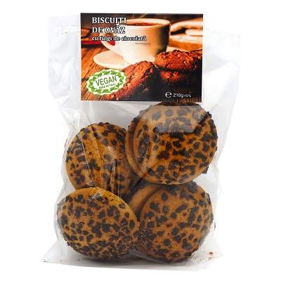 Biscuiti cu ovaz si fulgi de ciocolata, 210g, GreenSense