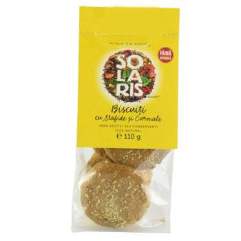 Biscuiti cu stafide si curmale, 110 g, Solaris