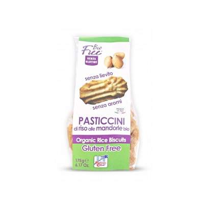 Biscuiti din orez cu migdale fara gluten si drojdie, 175 g, La Finestra Sul Cielo