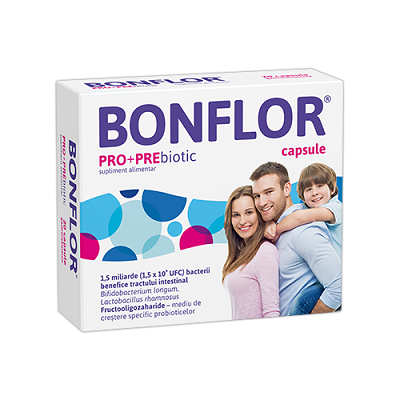 Bonflor Pro+Prebiotic, 20 capsule, Fiterman Pharma