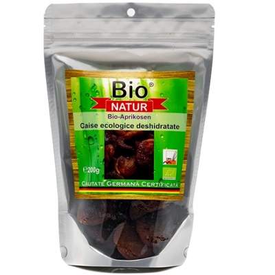 Caise deshidratate Bio, 200 g, Bio Natur