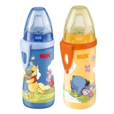 Cana cu adaptor de baut antiscurgere Disney Active Cup,+12 luni, 300 ml, 255.081, Nuk