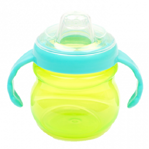 Cana cu cioc de silicon si manere KidiSipper Tubby, +6luni, 230ml, 443628, Vital Baby