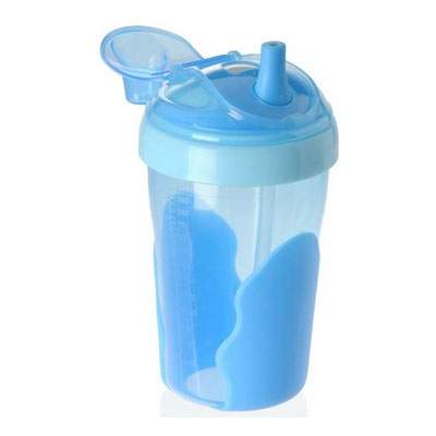 Cana cu pai albastra Toddler Straw, +15 luni, 280 ml, 442079, Vital Baby