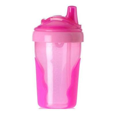 Cana cu pai roz Toddler Straw, +15 luni, 280 ml, 442079, Vital Baby