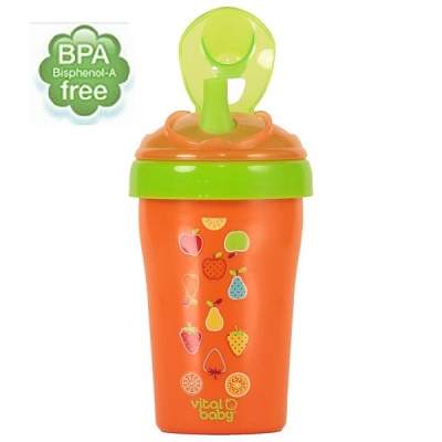 Cana cu pai, Todler Straw, +15 luni, 280 ml, 443071, Vital Baby