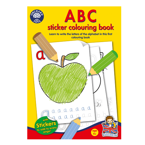 Carte de colorat cu activitati in limba engleze ABC, +4 ani, Orchard Toys