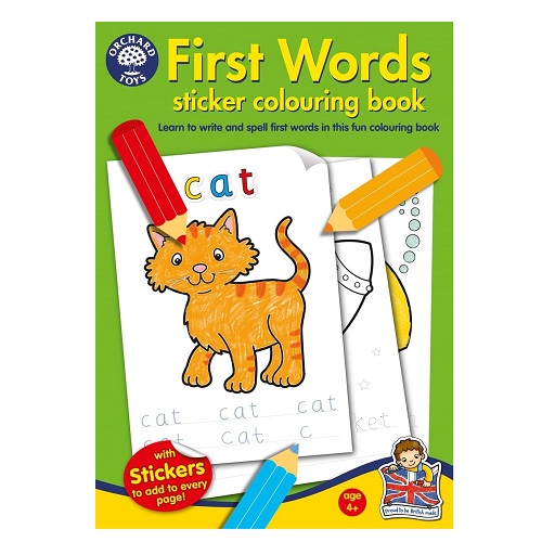 Carte de colorat cu activitati in limba engleze, Invata Cuvintele, Orchard Toys