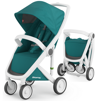 Carucior Classic White Teal, +6luni, Greentom