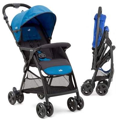 Carucior cu maner reglabil Aire Lite BlueBird, 0luni-15Kg, 4.6Kg, Joie