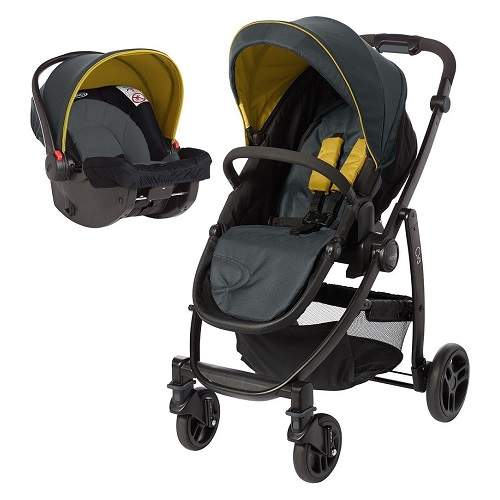 Carucior Sistem Evo II TS Gray Yellow, +0luni, Graco