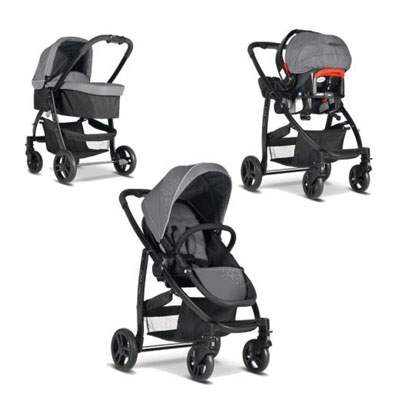 Carucior Sistem Evo Trio Charcoal, 0-3 ani, G7AG98CRDE, Graco