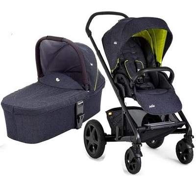 Carucior Sistem Multifunctional 2 in 1 Chrome DLX Denim Zest, 0luni-15Kg, Joie