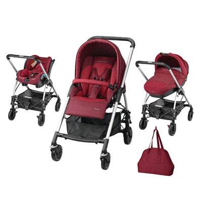 Carucior trio Streety Next Robin Red, 0-36 luni, Bebeconfort