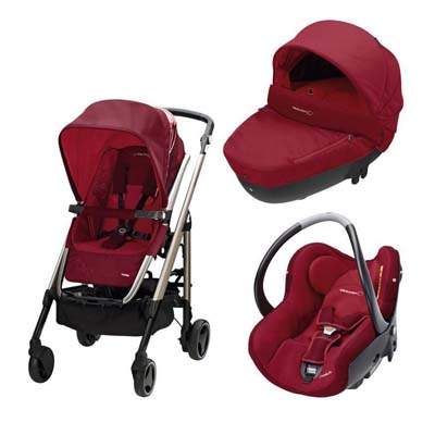 Carucior Trio Streety-Rasberry Red, 0-36 luni, Bebeconfort