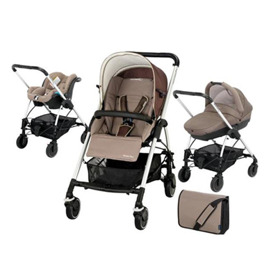 Carucior Trio Streety-Walnut Brown, 0-36 luni, Bebeconfort