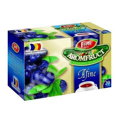 Ceai aromat cu afine, Aromfruct, 20 plicuri, Fares