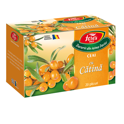 Ceai cu catina Aromafruct, 20 plicuri, Fares