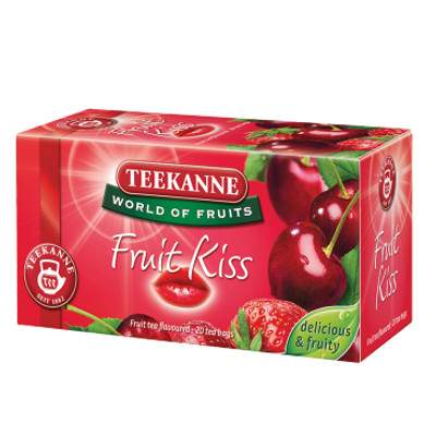 Ceai de fructe cu cirese si capsuni Fruit Kiss, 20 plicuri, Teekanne