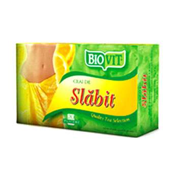 Ceai de slabit cu lamaie BioVit, 20 plicuri, Naturavit