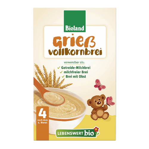 Cereale Bio din gris, +4 luni, 225 g, Bioland