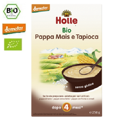 Cereale Bio din porumb si tapioca, +4 luni, 250 gr, Holle