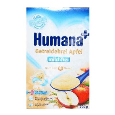 Cereale cu mar - HA/SL, Gr. 4 luni,  200 g, Humana