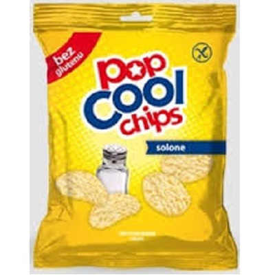 Chips din porumb, cu sare, fara gluten, 50 g, Popcool