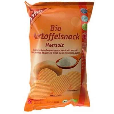 Chipsuri de cartofi fara gluten cu sare de mare ecologic 3Pauly, 85g,  Haus Rabenhorst