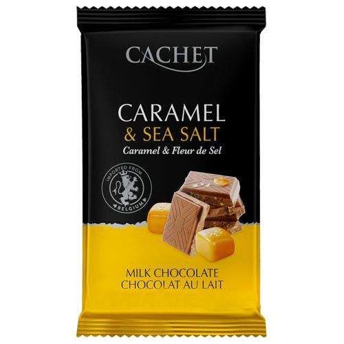 Ciocolata cu lapte, caramel si sare de mare, 300g, Cachet