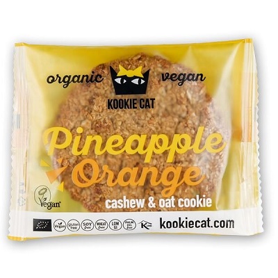 Cookie Bio cu banane si portocale fara gluten, 50g, Kookiecat