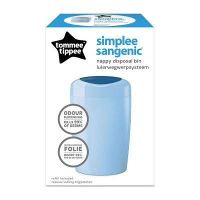 Cos pentru scutece - Sangenic Simplee, albastru, 87004801, Tommee Tippee