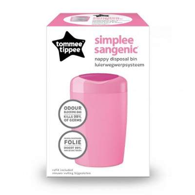 Cos pentru scutece - Sangenic Simplee, roz, 87008801, Tommee Tippee