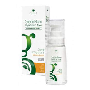 Crema antiaging de zi ten normal si uscat Greenstem SPF 15, 50 ml, Cosmetic Plant