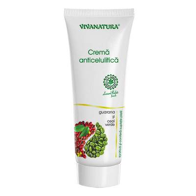 Crema anticelulitica cu guarana si ceai verde, 250 ml, Vivanatura