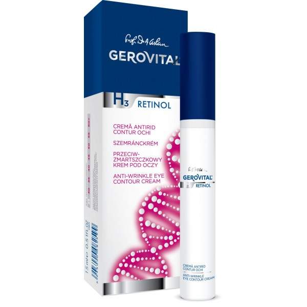 Crema antirid contur ochi, Gerovital H3 Retinol,15 ml, Farmec