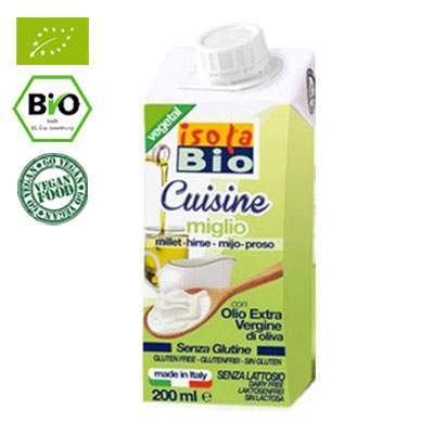 Crema Bio din mei, pentru gatit Isola Bio, 200 ml, Isola Bio