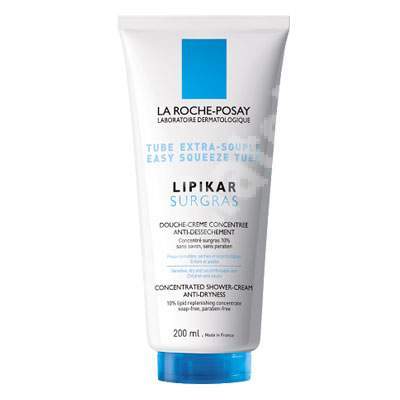 Crema concentrata de dus piele uscata Lipikar Surgras, 200 ml, La Roche-Posay