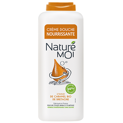 Crema de dus nutritiva cu caramel Bio de Bretagne, 400ml, Nature Moi